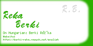 reka berki business card